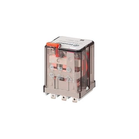 RELE FINDER 24Vdc 3Ctos Con Pulsador De Prueba 16A/250Vac 62339024.4040
