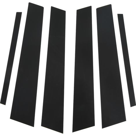 6 pièces de garniture de montant de porte/vitre BC, autocollant miroir noir brillant, remplacement pour BMW Série 3 F30 2013-2019 (1/5)