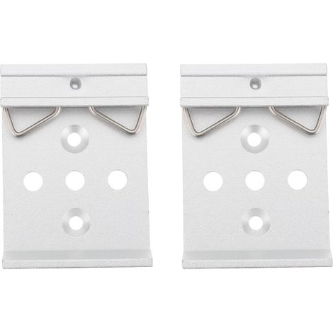 Lot de 2 Clips de Montage Sur Rail DIN 35 Mm en Alliage D'aluminium pour Installation de Circuits Imprimés Argent (1/5)