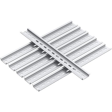 Rail DIN en Aluminium pour Armoire Électrique, Rail de Montage Standard U pour Disjoncteurs, Relais et Modules, Résistant à la Corrosion 6 Pièces (1/5)