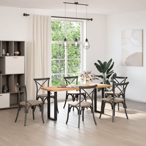 Pied de meuble,Pieds de table console en U, 2 pièces, noir, 28 x (72-73) cm, acier CFW58119 (1/5)