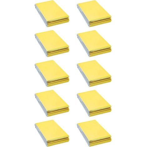 [Lot de 10] 210x160cm Extra Large Couverture de Secours en Aluminium en Mylar Couverture de Survie (1/4)