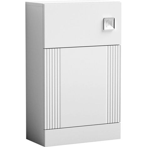 Modern Bathroom Belvide Retro Floor Standing WC Back to Wall Toilet Unit, 500mm, Satin White