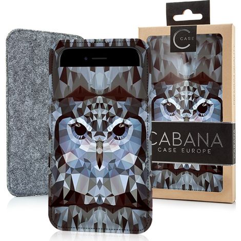 Universal Pocket Handyhülle Slim Pocket Schutzhülle Cover 10x17cm Case Motiv Eule