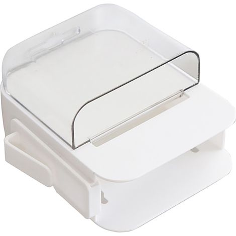 Multifunktionale und transparente Wandhalterung für Fernbedienung, Handy-Ladegerät, Schreibwaren, Kosmetikartikel, Wandablage, S transparent (1/5)