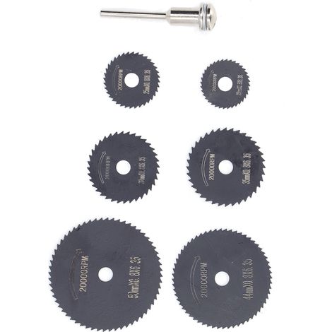 6 Disques de Coupe HSS pour Perceuse, Lames Circulaires en Acier Rapide avec Queue 1/8" (1/5)