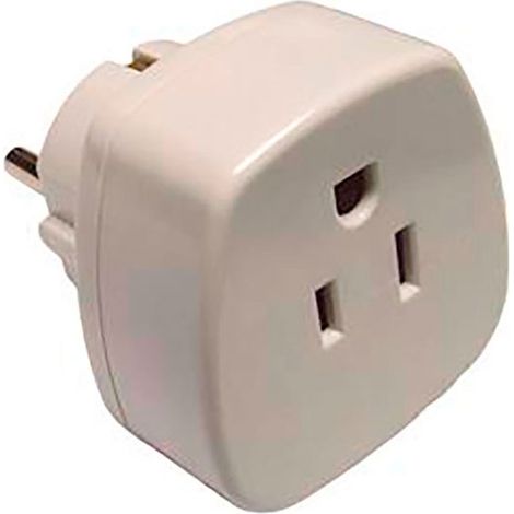 USA-zu-Europa Adapter 16 A 250 V Weiß (mit ausziehbarem Schutzfilm)