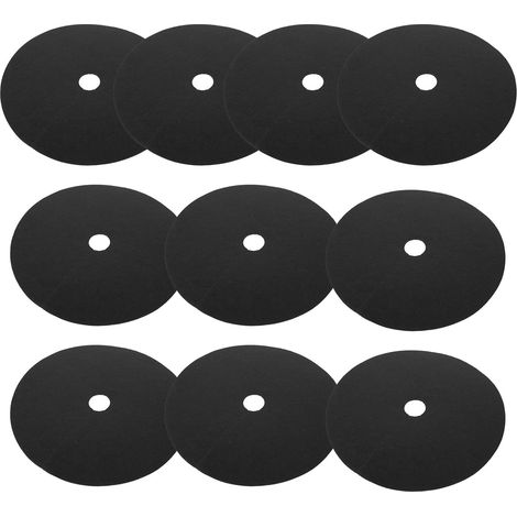 Mulchscheiben 10 Stück 32cm Schwarz Vliesstoff mit