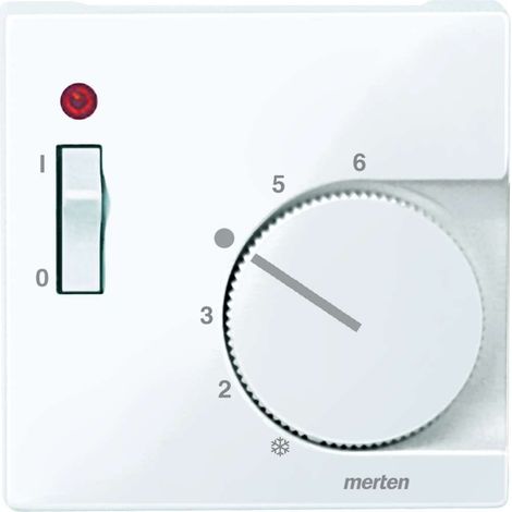 Plaque centrale pour insert RTR avec interrupteur, Active, système M Blanc brillant