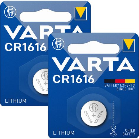 Varta CR 1616 Lithium-Knopfzellenbatterie für Uhr, Fernbedienung, Waage, 3 V x2 (1/4)