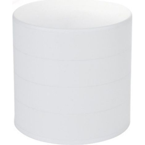 Caja de almacenamiento de escritorio giratoria multicapa de franela, estilo nórdico, a prueba de polvo, para accesorios para el cabello y joyas. Disponible en blanco.