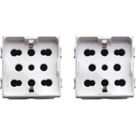 gloca Set 2 Prese Multistandard 2P+T 220V Schuko+Bipasso Compatibili Living (Bianco) (1/4)