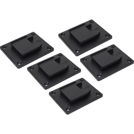 5er-Pack Lithium-Akku-Werkzeughalter zur Wandmontage, Dockingstation, Aufbewahrungszubehör für Elektrowerkzeuge (14,4 V, 18 V, 20 V), Schwarz (1/5)