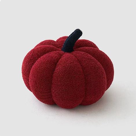 Filiyano-Coussin décoratif en peluche citrouille de Noël 20 cm - Rouge brique (1/5)
