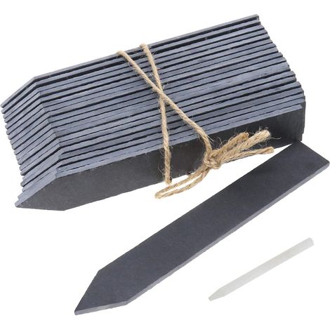 20pcs Slate Garden Markers with Slate Pencil for Vegetable Seed Label (1/5)
