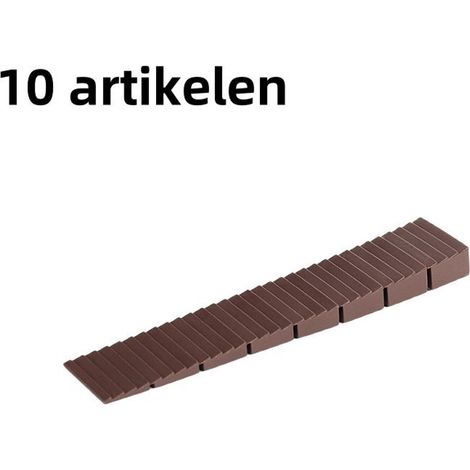 Lot de 10 patins de nivellement pour meubles - Patins d'équilibrage pour armoires, meubles, tables et chaises - Patins inégaux pour pieds de meubles - Marron (1/5)