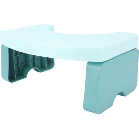 Tabouret de toilette pliable en PP, tabouret de toilette portable pour les pieds, idéal pour les voyages et les cadeaux sains (vert). (1/5)