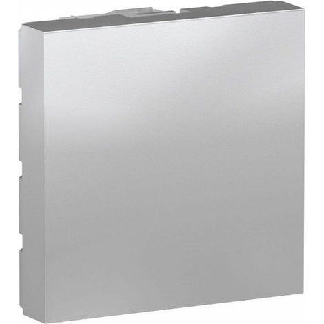 obturateur - 2 modules - alu - schneider unica nu986630