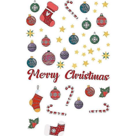 Décorations de Noël : stickers muraux, fresques murales, autocollants pour salon, chambre d’enfant, café, hôtel, bureau à domicile (1/5)