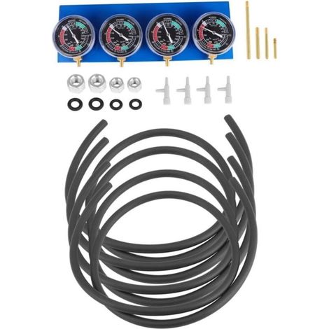 Carburateur Kit de jauge à Vide Accessoire de Moto avec Tuyau, Équilibreur de jauge de Vide de Moto, Synchroniseur de carburateur, Moto Jauge de Reniflard, Moto Testeur Accessoire Google (1/4)