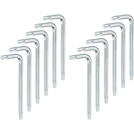 12 Pcs T15 Sécurité Anti Sabotage Torx Étoile Clé À Bits Blanc (1/5)