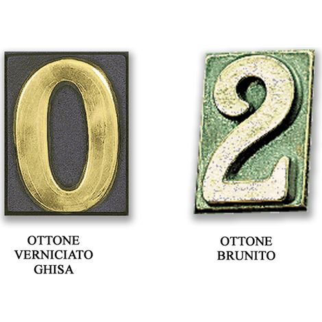 Nc/B Lettera Civico Ottone Vr Gh ALUBOX
