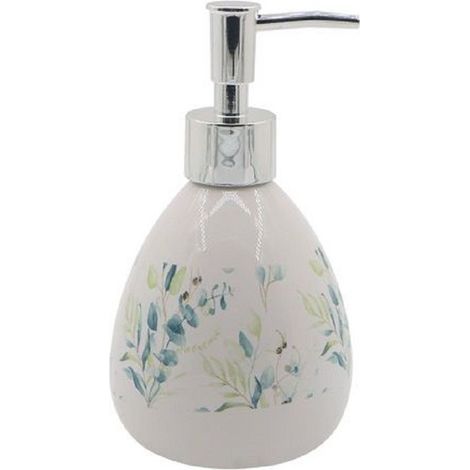 Cleafe - Dispenser Porta Sapone Liquido Fiori Foglie Portasapone Accessorio Bagno 87049 - (1/2)