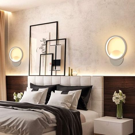 Applique da parete a LED per interni da 13 W, rotonda, bianco caldo 3000 K, design moderno per camera da letto, soggiorno, scale, corridoio, CA 220 V (1/4)
