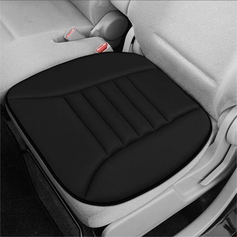 BelleRise - Coussin de siège auto, coussin en mousse à mémoire de forme épais et confortable, coussin de siège conducteur respirant (noir) (1/5)