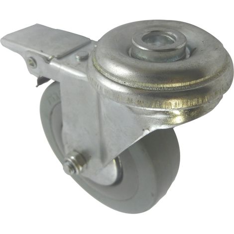 Roulettes industrielles Pivotant avec frein RS PRO, Diam 75mm, 70kg ( Prix pour 1 )
