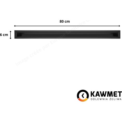Grille de ventilation 6x80 Loft Kawmet - Couleur noir