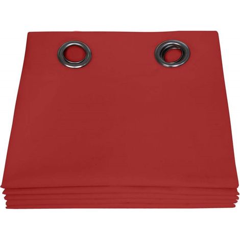 Rideaux Dream occultant couleur Rouge 135X250