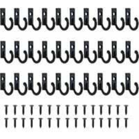 Lot de 30 Petits Crochets Vintage Support Mural pour Porte-clés à Crochets Suspendue Crochets Bijoux Crochets À Clé Pour Vêtements Crochet Patère Avec Vis Patère Porte Manteau pour Mural Salle de Bain (1/5)
