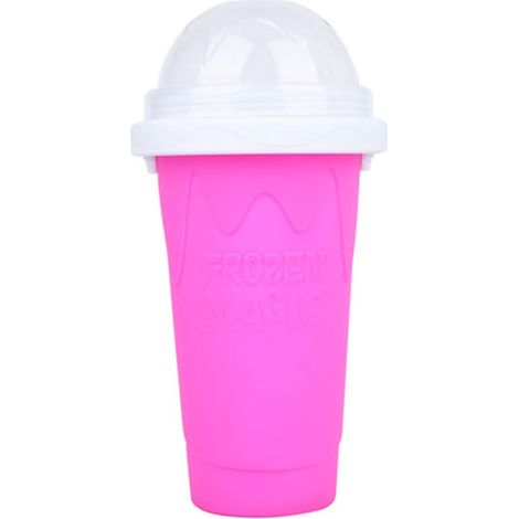 Tragbarer Eisbecher für selbstgemachte Smoothies – Gefrorenes Getränkegel, 400 ml, Rotrose (1/5)