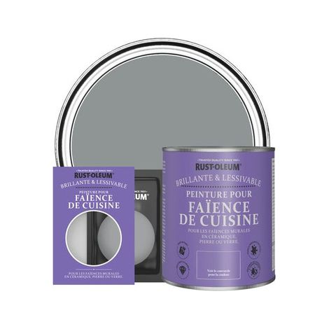 Peinture pour Faïence de Cuisine, Finition Brillante - Anthracite Moyen (1/3)