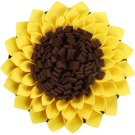 Alfombra olfativa para perros - Juguete para comida - Enriquecimiento ambiental para perros - Forma de girasol - 38 cm - Multicolor (1/5)