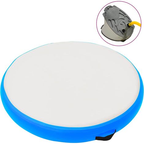 vidaXL Tapis gonflable de gymnastique avec pompe 100x100x15cm PVC Bleu
