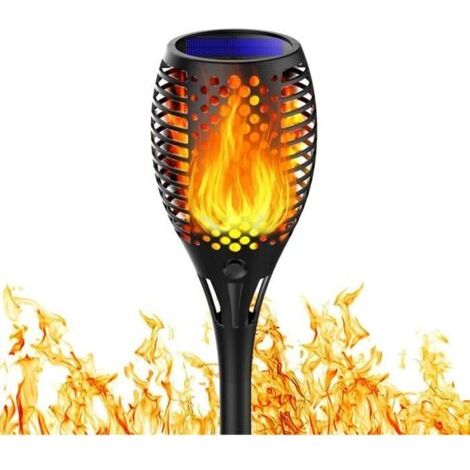 Solar-Fackel mit Flammeneffekt – wasserdicht, modernes LED-Design für den Garten