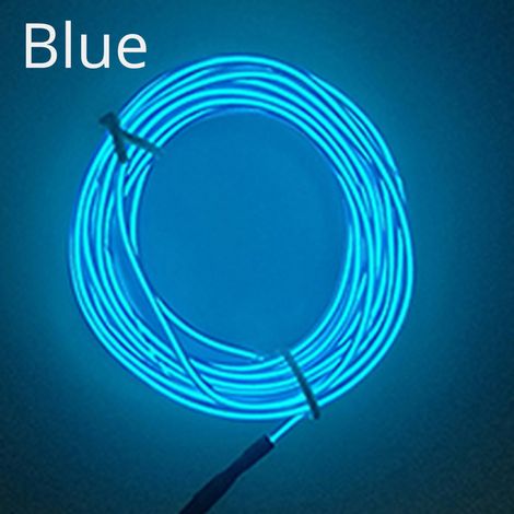 (Clé USB 3M - Bleue) Lampe d'ambiance intérieure de voiture, éclairage de porte d'accueil, bande LED, câble, tube, USB, néon pour plaque allume-cigare, éclairage pour véhicule 12 V (1/4)