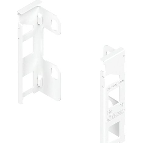 Blum LEGRABOX Support de panneau arrière en bois, hauteur M 106 mm, gauche/droite, blanc soyeux mat 5 pièces (1/2)