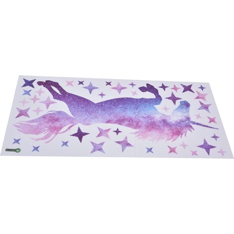 Lot de 2 stickers muraux adhésifs motif étoiles, déco murale autocollante pour salon, bureau, étude, chambre, revêtement mural décoratif (1/5)