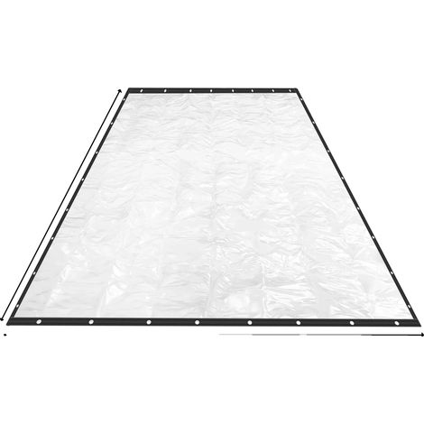 Cerramiento para patio, material impermeable, diseño moderno, negro. (1/2)