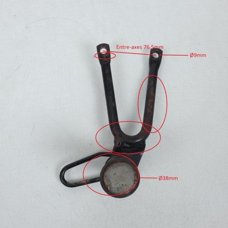 [PRODUIT D'OCCASION] Platine de repose pied passager droit pour moto cale pied Rond (1/5)