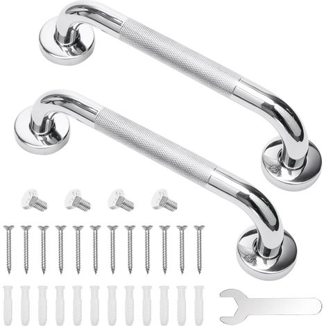 30CM Barre d’Appui WC avec Moletage, Barre de Maintien Douche en 304 Acier Inoxydable, Barre d’Appui Douche pour Personnes Âgées, Enfants, Personnes Handicapées et Femmes Enceintes (1/5)