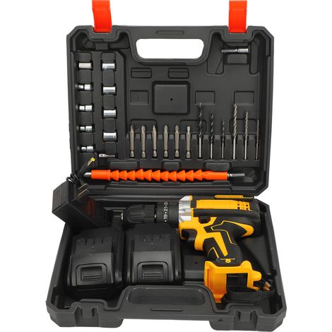 Lithium Electric Drill Kit Cordless Driver Battery Powered Handheld Drill for Wood Steel Drilling