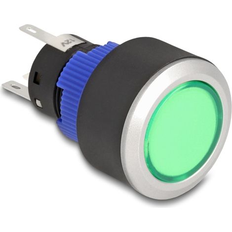 Delock Pulsador para la instalaciÃ³n 22 mm 5 x actuador de conexiÃ³n de soldadura plÃ¡stico plano LED verde
