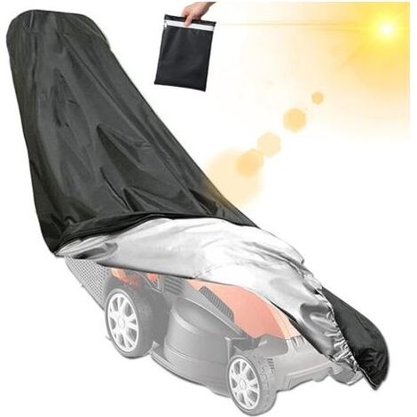 Rasenmäherabdeckung aus PA 210D Polyester, mit Kordelzug und Aufbewahrungstasche (193 x 64 x 112 cm) (1/5)