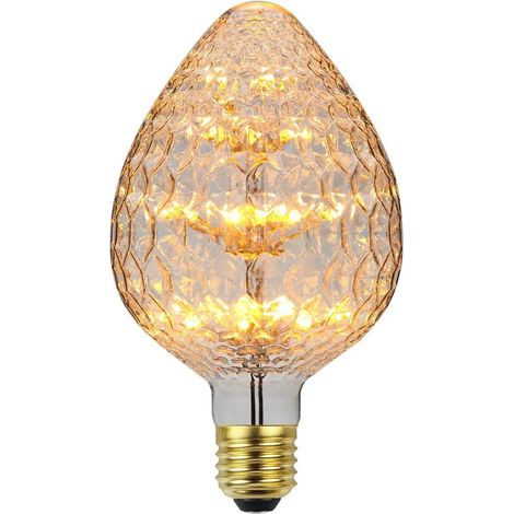 Vintage-LED-Glühbirne, RGB, Feuerwerksmotiv, Edison, 3 W, 220/240 V, E27, dekorativ (G95 Erdbeere) (1/3)