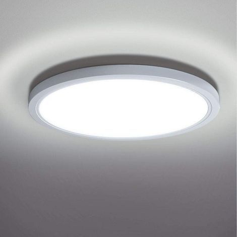 28W Plafonnier LED, 1520LM Lampe Plafond Ø225×24mm, Luminaire Salle de Bain Blanc Froid 6500K Plafonnier Intérieur Encastré Rond Lampe de Plafond pour Chambre Salon Salle de Bain Cuisine Couloir (1/5)