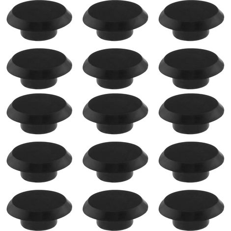 Lot de 50 capuchons de vis à tête hexagonale pour meubles - Protection en plastique pour équipement mécanique automobile - Noir - M6 (1/5)